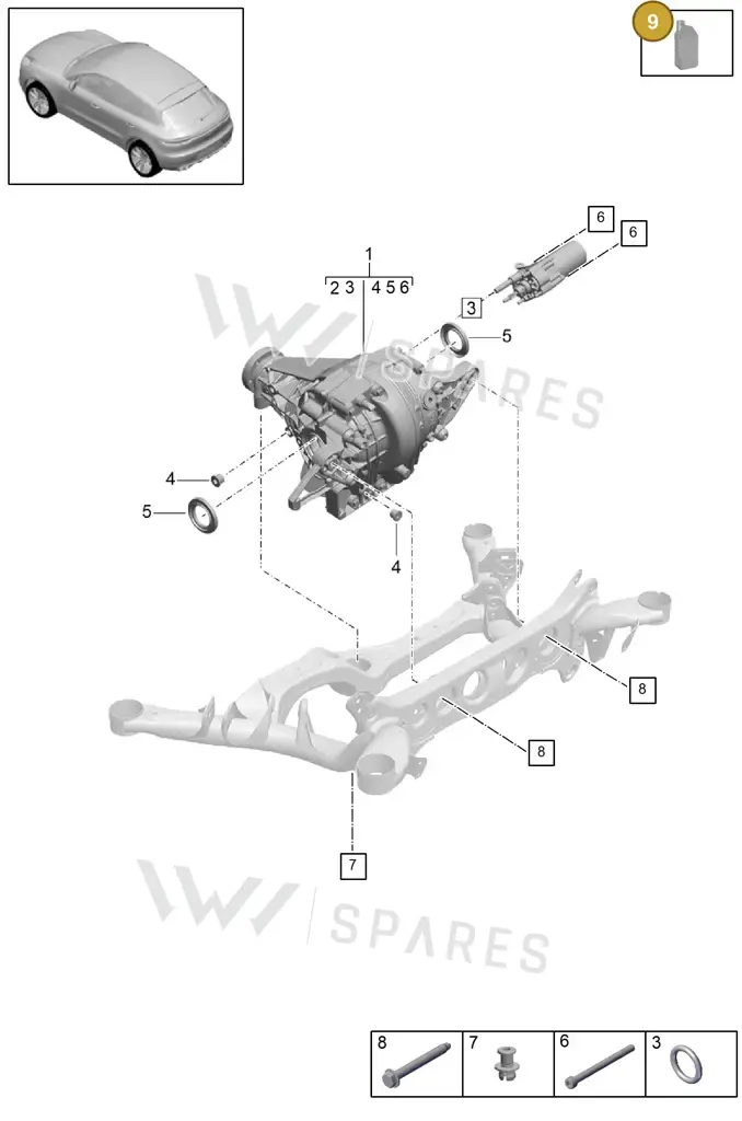 00004330503 — Porsche Macan (2018-2022) diagram p52000060, position 9