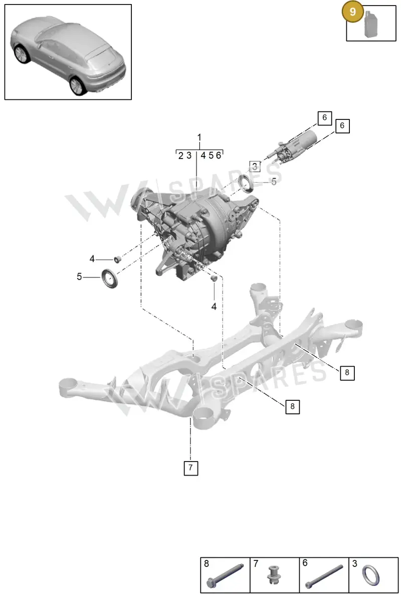 00004330503 — Porsche Macan (2018-2022) diagram p52000060, position 9