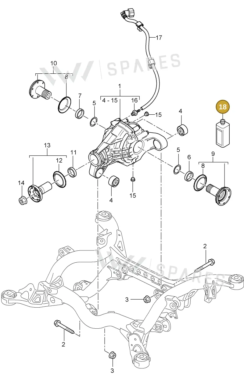 00004330504 — Porsche Cayenne (2002-2006) diagram p24305000, position 18