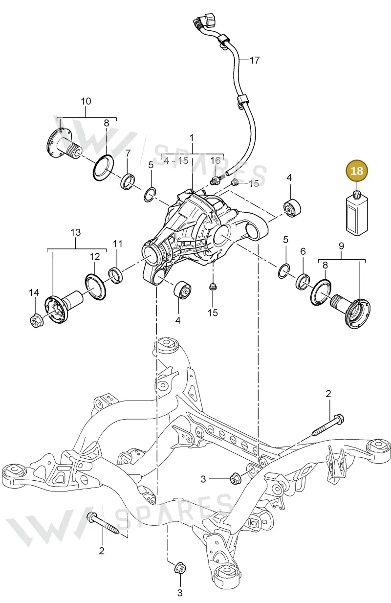 00004330504 — Porsche Cayenne (2007-2010) diagram p31305000, position 18