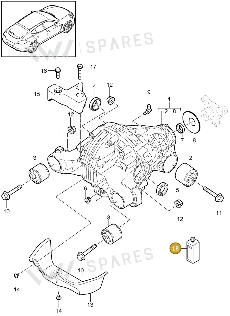 00004330504 — Porsche Panamera (2009-2016) diagram p35305030, position 18
