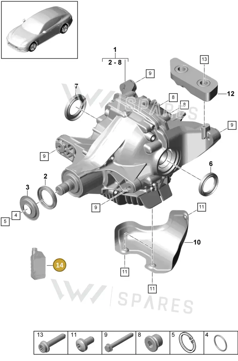 00004330504 — Porsche Panamera (2016-2020) diagram p49305030, position 14