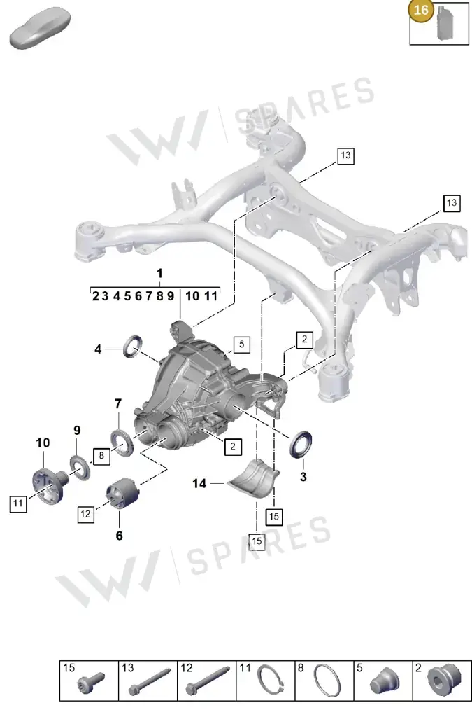 00004330504 — Porsche Cayenne Coupe (2023-2023) diagram p60305000, position 16