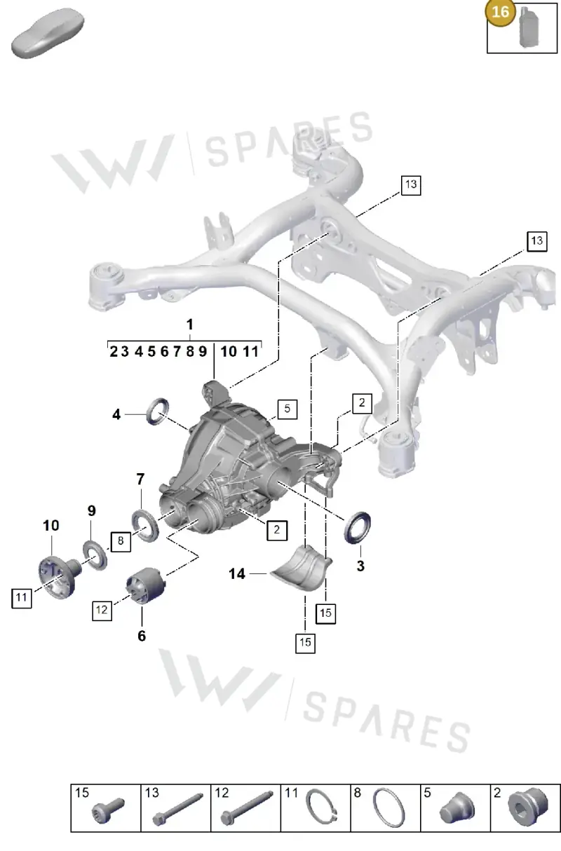 00004330504 — Porsche Cayenne Coupe (2023-2023) diagram p60305000, position 16