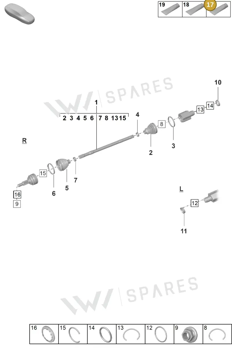 00004330508 — Porsche Taycan Sport Turismo (2023-2025) diagram p56401100, position 17