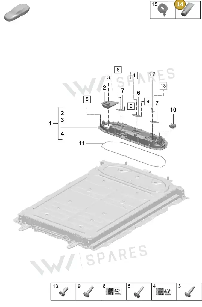 00004330509 — Porsche Macan (2024-2024) diagram p61251010, position 14