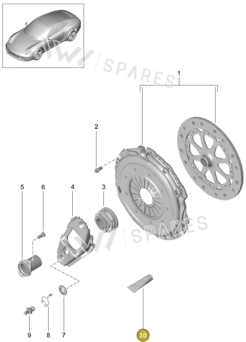 00004330512 — Porsche 991 Carrera 4 (2011-2016) diagram p38301000, position 10