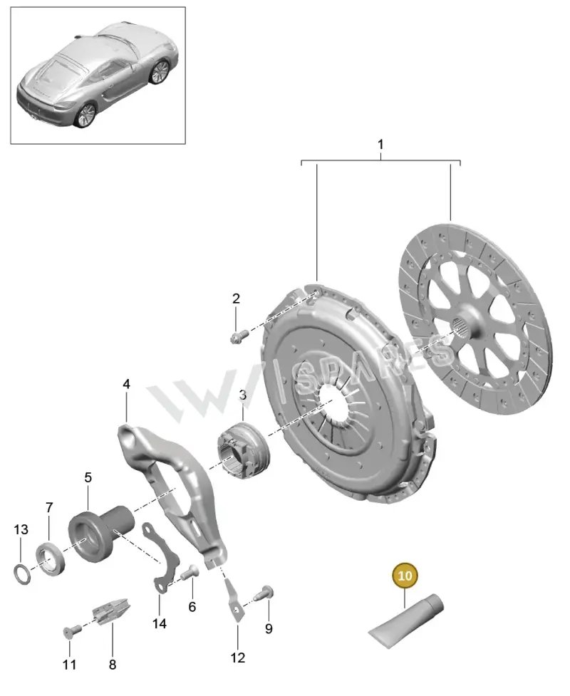 00004330512 — Porsche Cayman (2013-2016) diagram p40301000, position 10