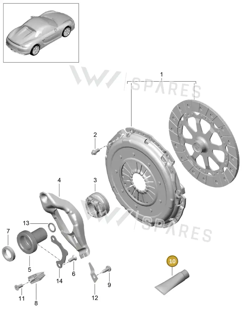 00004330512 — Porsche Boxster Spyder (2015-2016) diagram p46301000, position 10