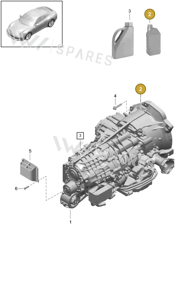 00004330514 — Porsche 911 (2016-2019) diagram p47320000, position 2