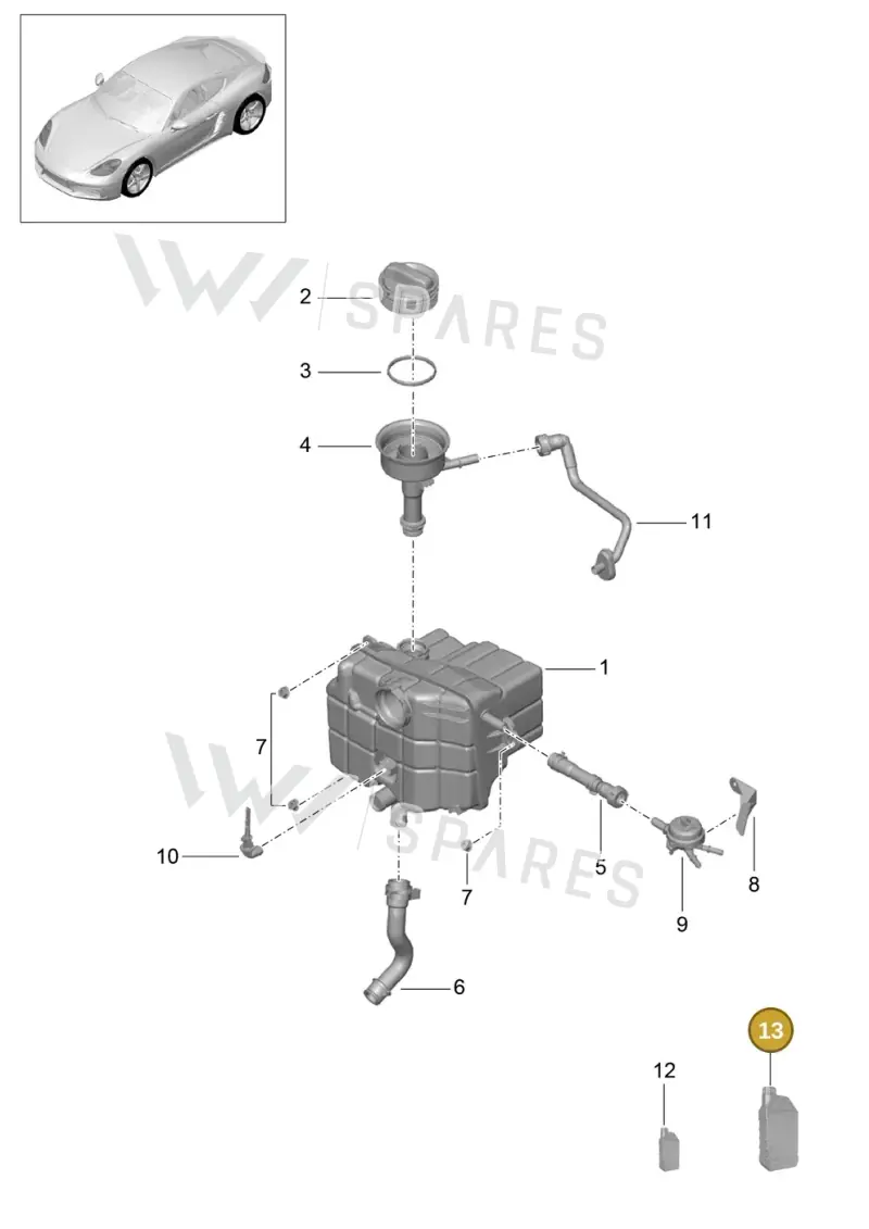 00004330516 — Porsche Cayman (2016-2019) diagram p50105020, position 13
