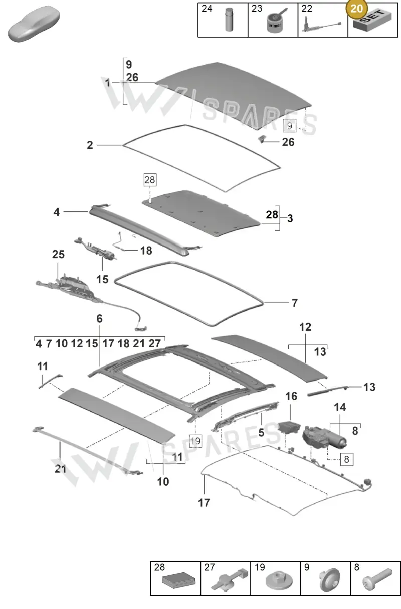 00004330535 — Porsche 911 (2024-2025) diagram p53811000, position 20