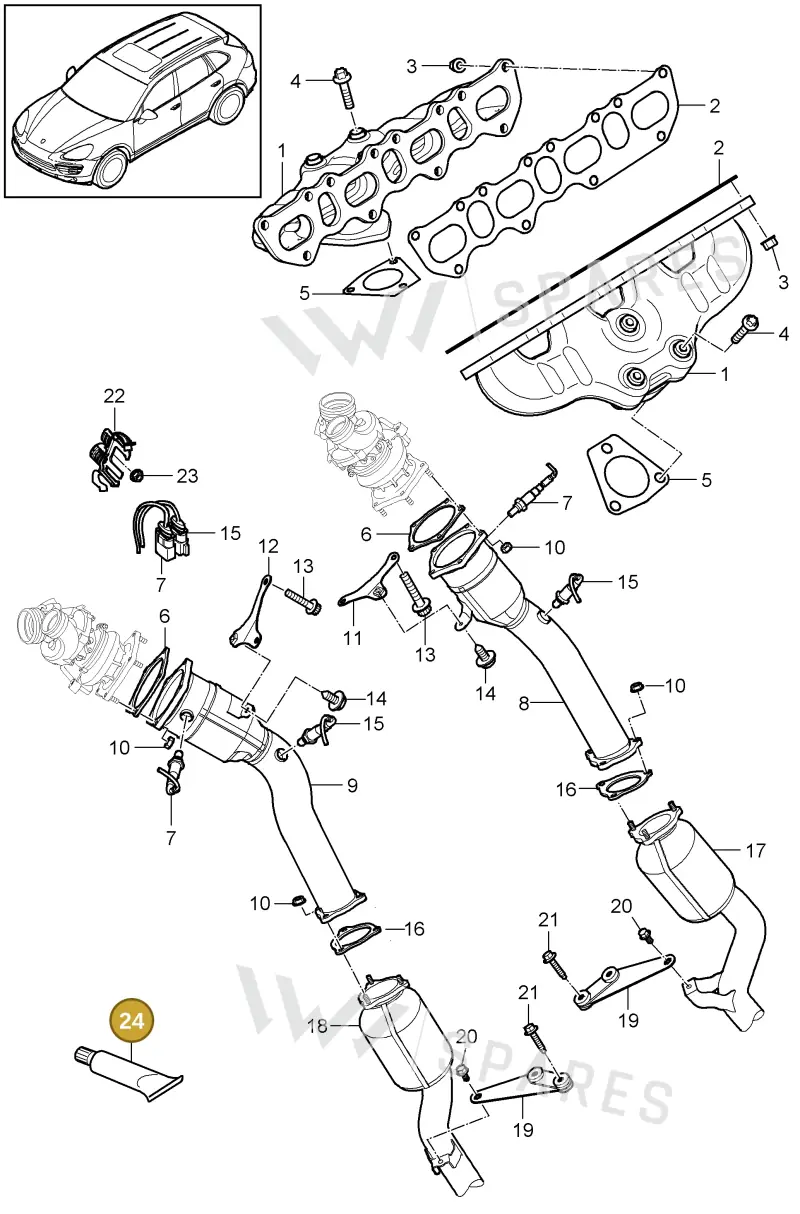 00004330537 — Porsche Cayenne (2010-2018) diagram p37202005, position 24