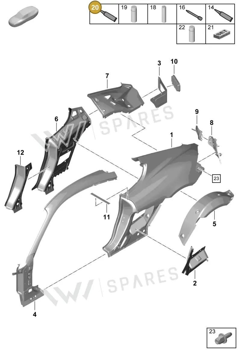 00004330538 — Porsche Cayman (2019-2022) diagram p55801500, position 20