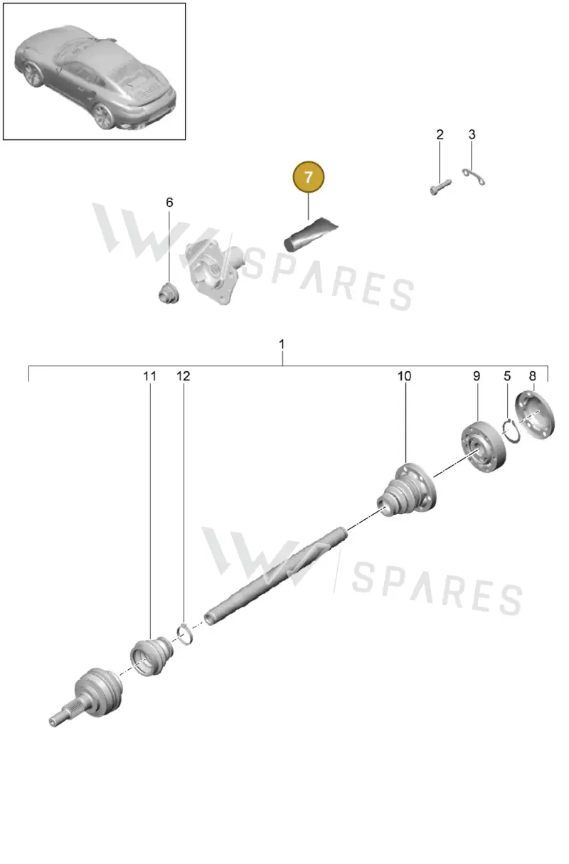 00004330545 — Porsche 911 (2013-2020) diagram p42501005, position 7