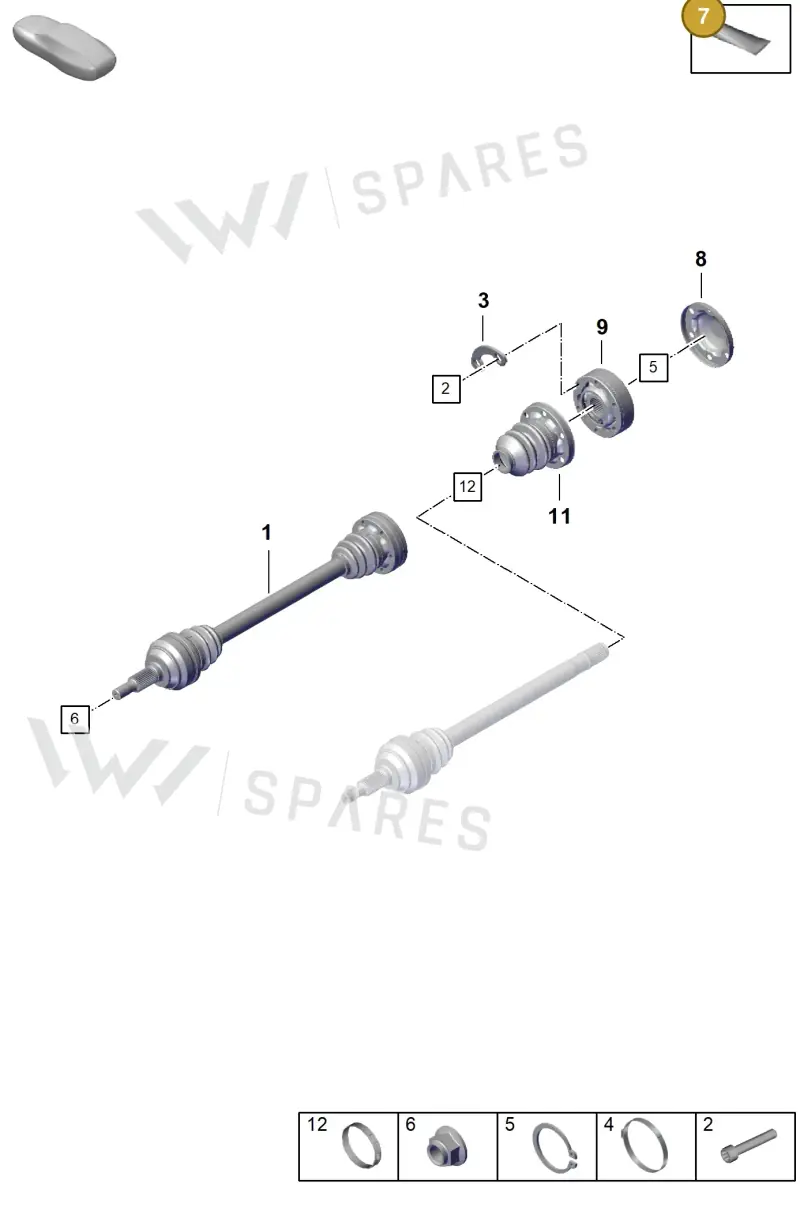 00004330545 — Porsche Boxster Spyder (2019-2020) diagram p55501050, position 7