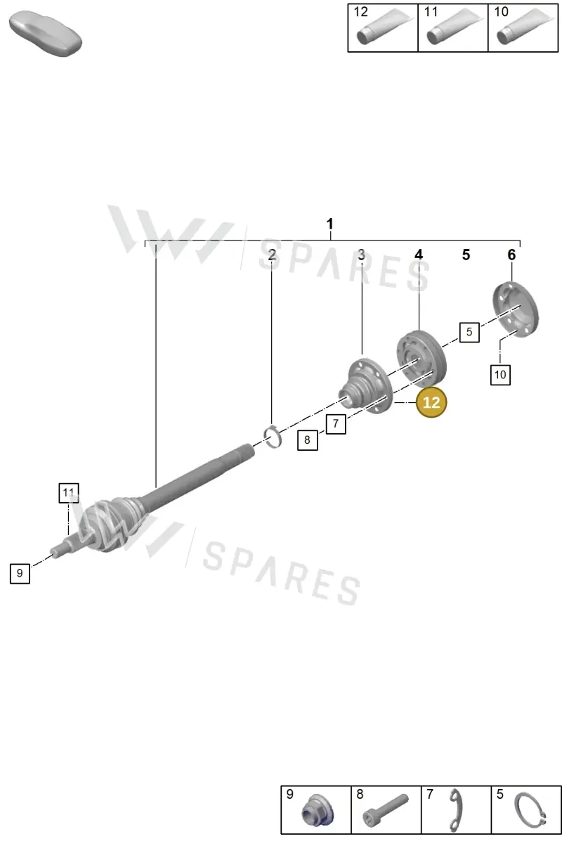 00004330545 — Porsche 911 (2021-2022) diagram p59501100, position 12