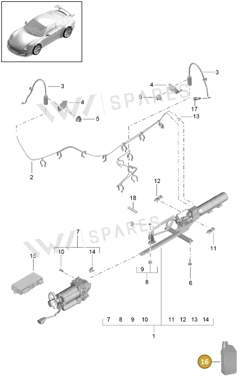 00004330550 — Porsche 911 (2013-2020) diagram p41402004, position 16