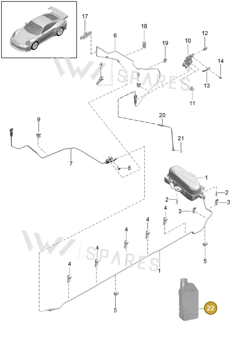 00004330550 — Porsche GT2 RS Clubsport (2013-2020) diagram p42402004, position 22