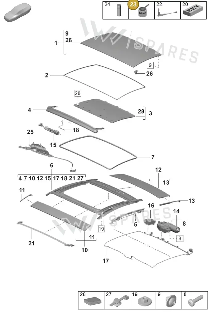 00004330572 — Porsche 911 (2024-2025) diagram p53811000, position 23