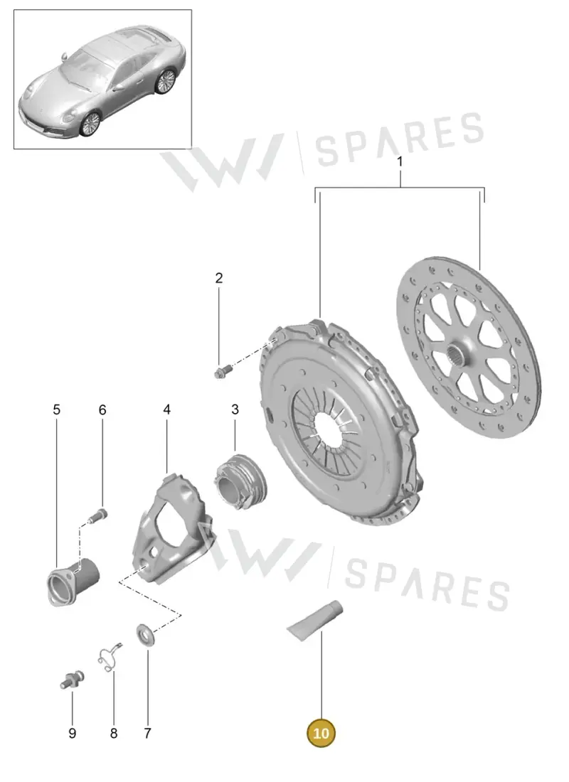 00004330573 — Porsche 911 (2016-2019) diagram p47301000, position 10