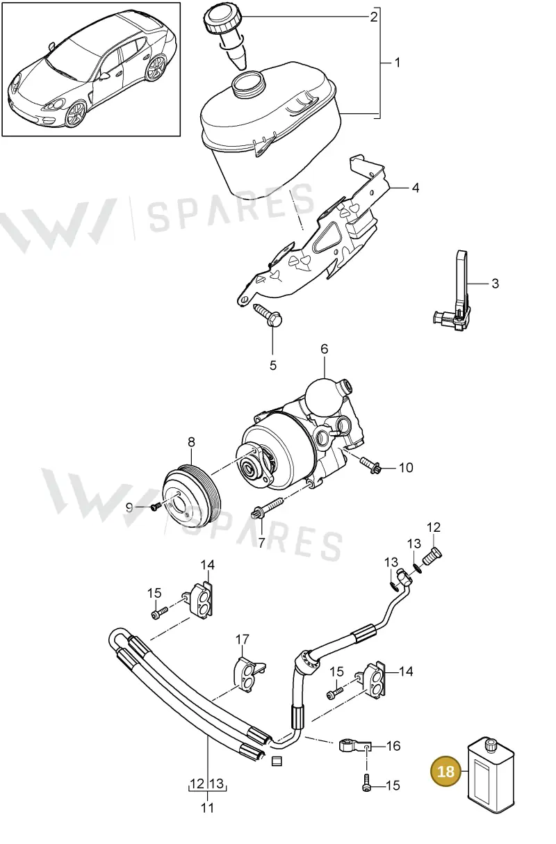 00004330574 — Porsche Panamera (2009-2016) diagram p35403047, position 18