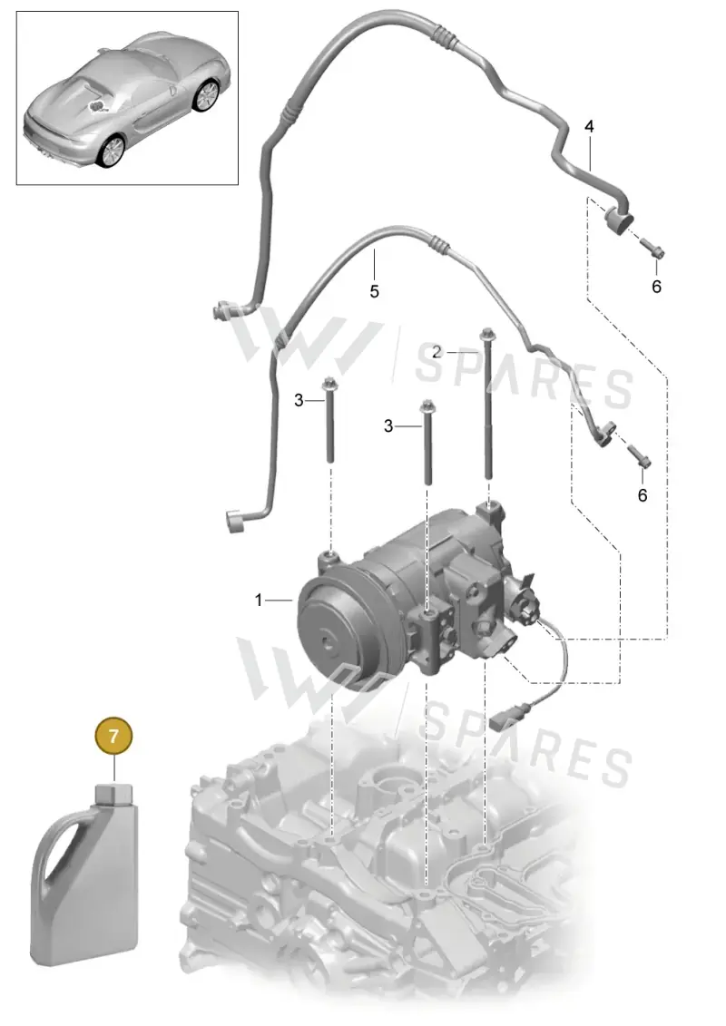 00004330579 — Porsche Boxster Spyder (2015-2016) diagram p46813015, position 7