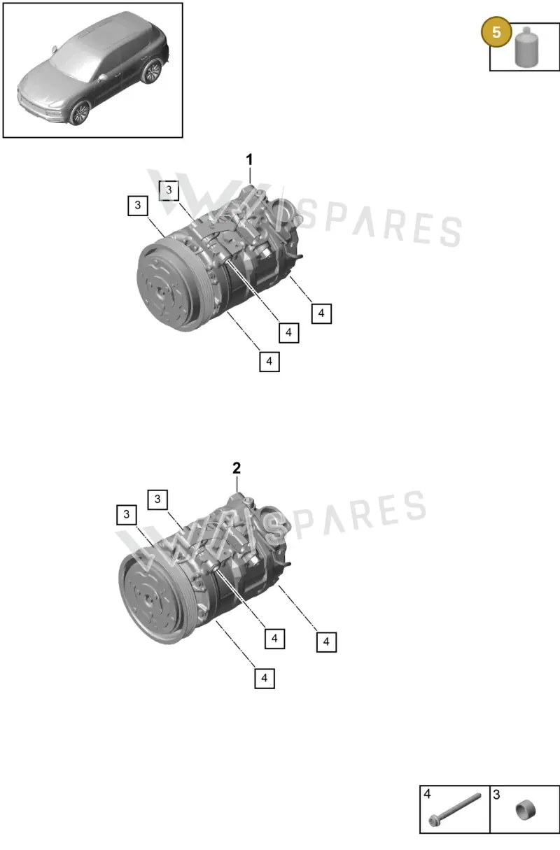 00004330579 — Porsche Cayenne (2017-2023) diagram p51814035, position 5