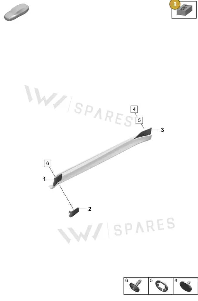 00004330583 — Porsche Taycan Sport Turismo (2023-2025) diagram p64810400, position 8