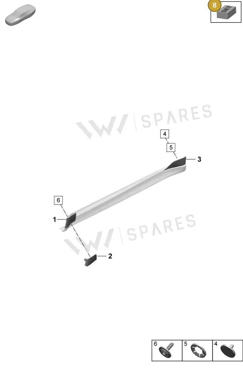 00004330583 — Porsche Taycan Sport Turismo (2023-2025) diagram p64810400, position 8