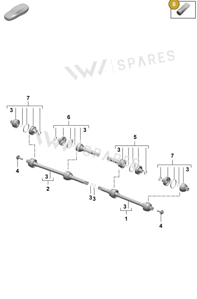 00004330585 — Porsche Macan (2024-2024) diagram p61501100, position 8