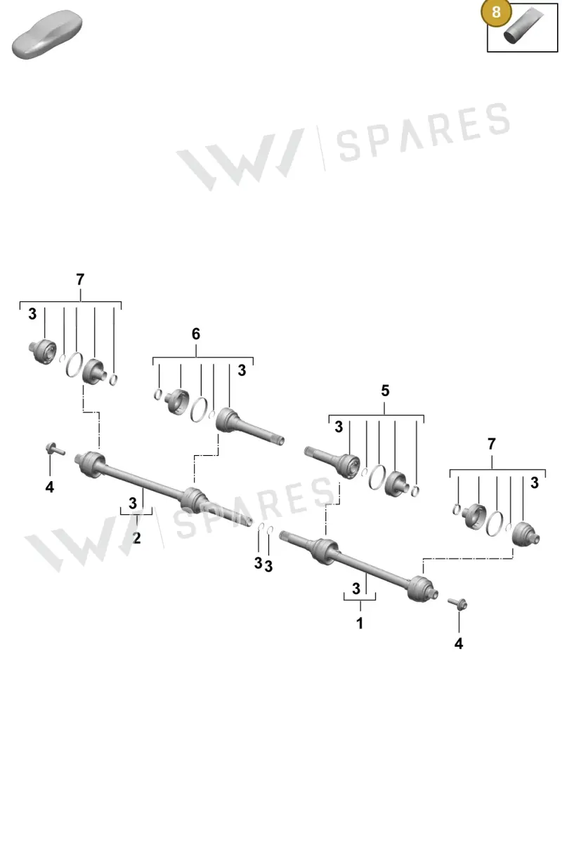00004330585 — Porsche Macan (2024-2024) diagram p61501100, position 8
