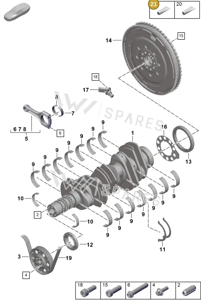 00004330614 — Porsche 911 (2021-2022) diagram p59102000, position 21
