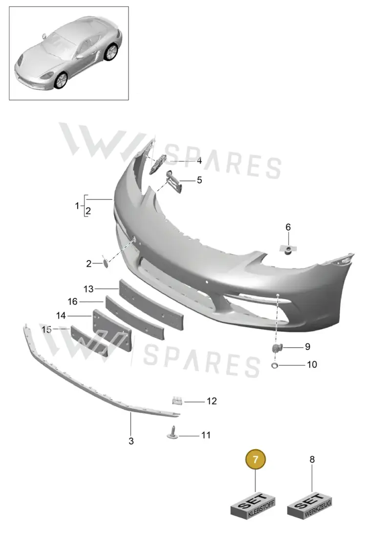 00004330653 — Porsche Cayman (2016-2019) diagram p50802000, position 7