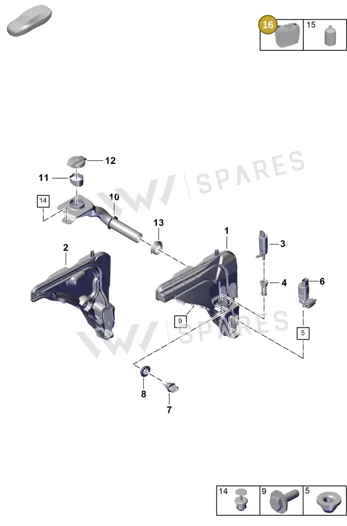 00004399042 — Porsche Cayenne Coupe (2023-2023) diagram p60906200, position 16