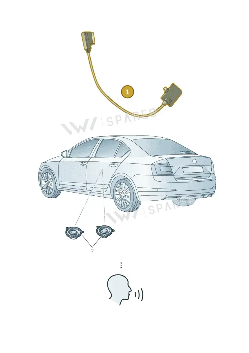 000051445J — Skoda Octavia (2017-2020) diagram 851051100, position 1