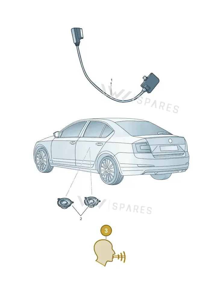 000054802A — Skoda Octavia (2017-2020) diagram 851051100, position 3
