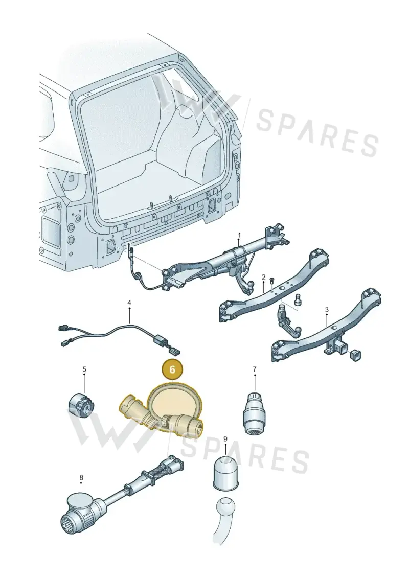 000055300A — Volkswagen Tiguan 2.0 4Motion (2017-2024) diagram 439071010, position 6