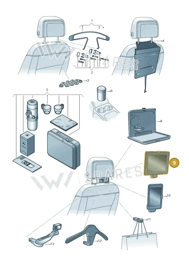 000061125A — Volkswagen Multivan (2021-) diagram 827061080, position 9