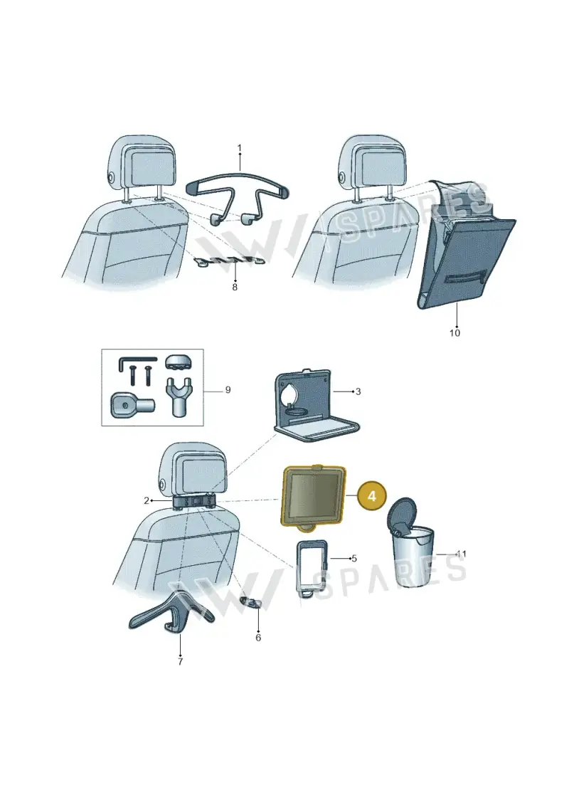 000061125D — Volkswagen T-Cross 1,0 (2019-) diagram 581061080, position 4