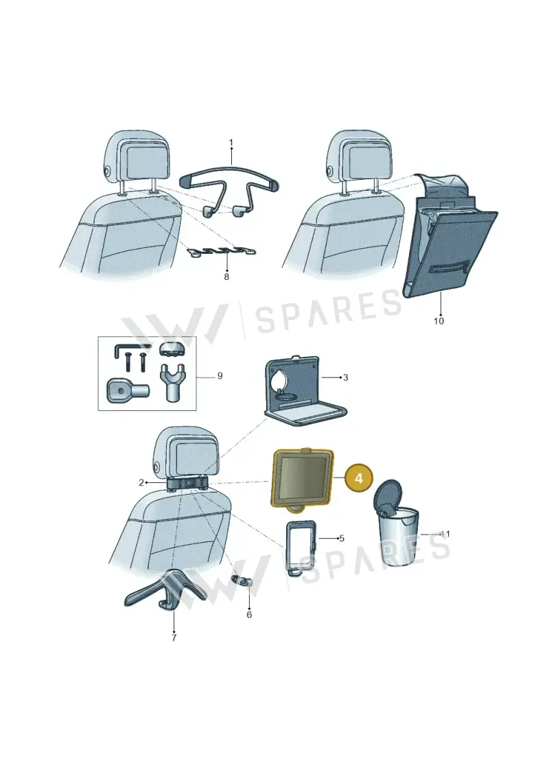 000061125E — Volkswagen T-Cross 1,0 (2019-) diagram 581061080, position 4