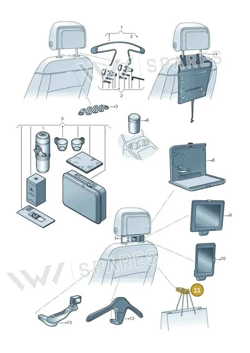 000061126B — Volkswagen Multivan (2021-) diagram 827061080, position 11