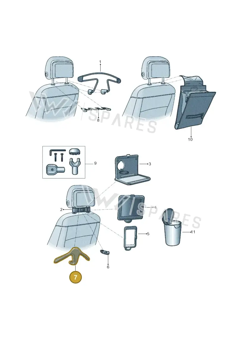 000061127B — Volkswagen T-Cross 1,0 (2019-) diagram 581061080, position 7