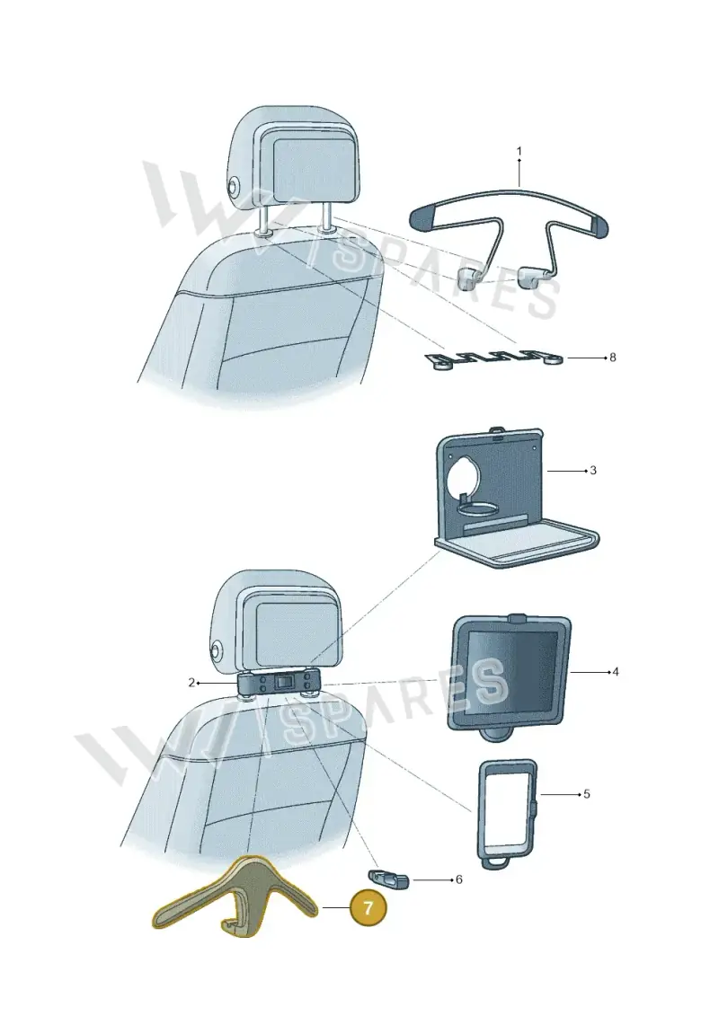000061127B — Volkswagen Jetta 2.0 (2015-2015) diagram 880061800, position 7
