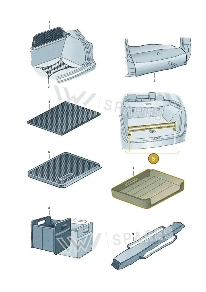 000061166 — Volkswagen Tiguan 2.0 (2023-) diagram 827061016, position 5