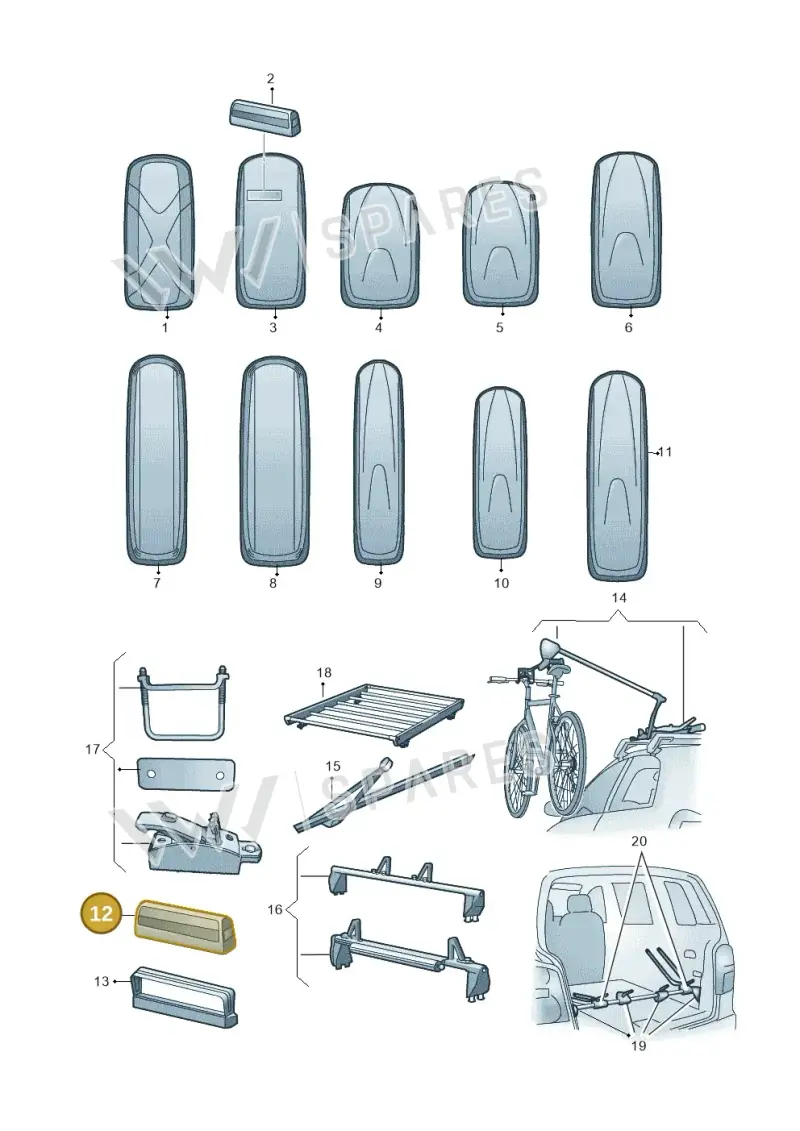 000071129AB — Volkswagen Passat estate (2008-2011) diagram 475071400, position 12