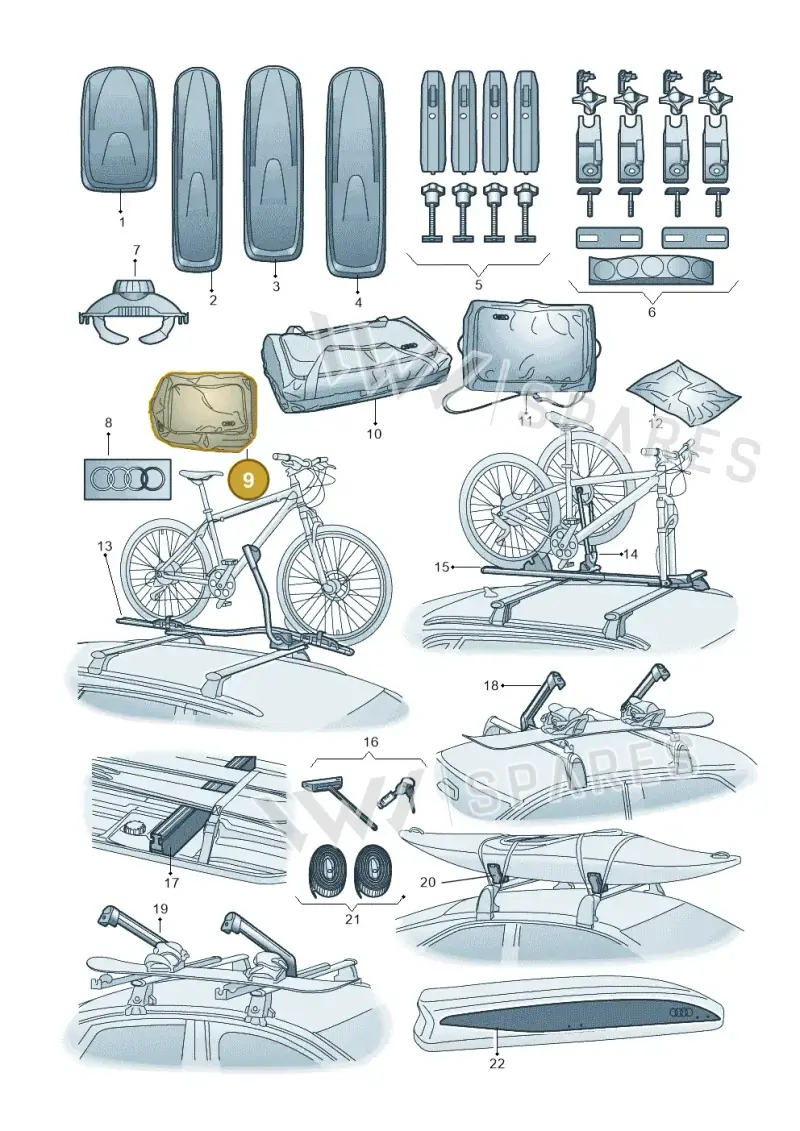 000071154 — Audi TT Coupe/Roadster (2002-2006) diagram 765071040, position 9