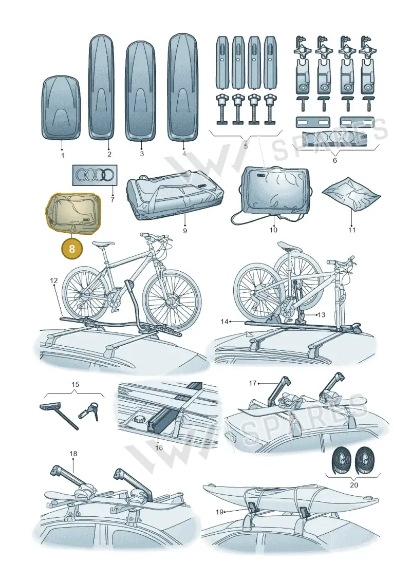 000071154 — Audi TTS Coupe 2.0 (2010-2014) diagram 765071400, position 8