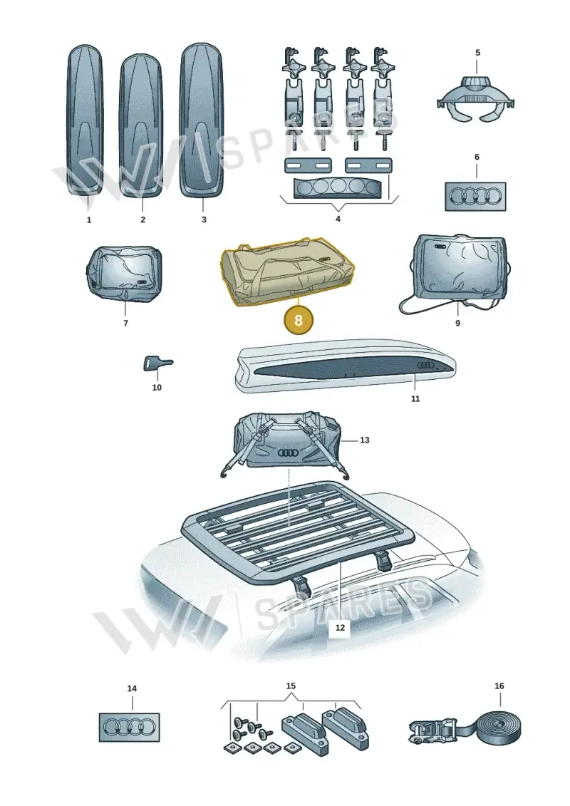 000071154A — Audi A5 Limousine (2024-2025) diagram 586071041, position 8