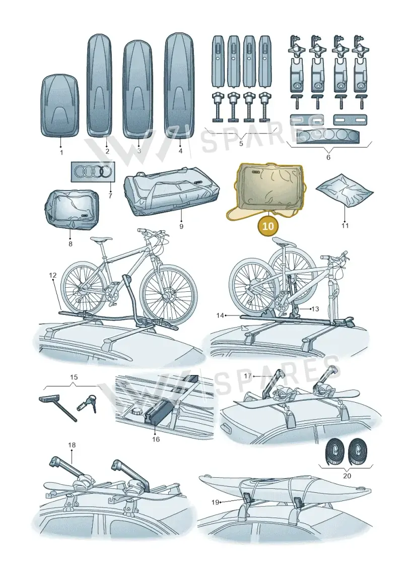 000071154B — Audi TTS Coupe 2.0 (2010-2014) diagram 765071400, position 10
